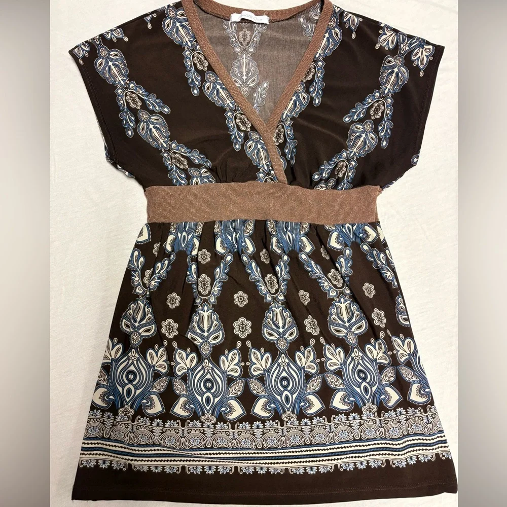 Y2K Charlotte Russe Babydoll Top - Brown Size Large, great condition - Picture 6 of 8